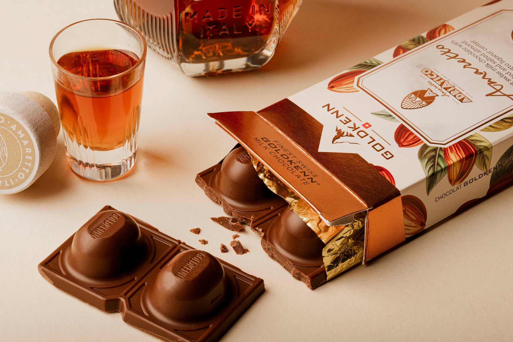 AMARETTO ADRIATICO CHOCOLATE BAR BY GOLDKENN
