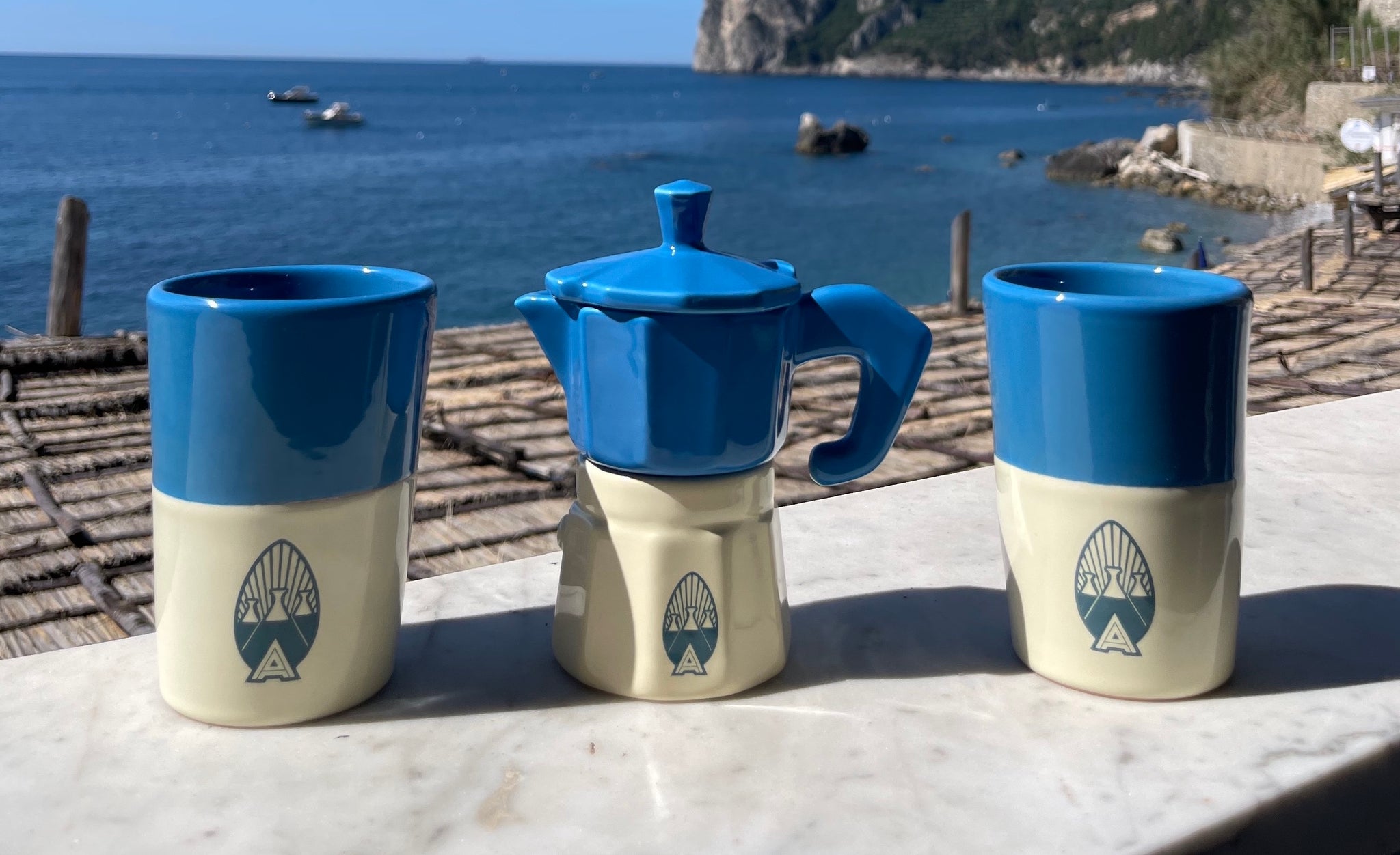 ADRIATICO Italian Ceramic Moka Set